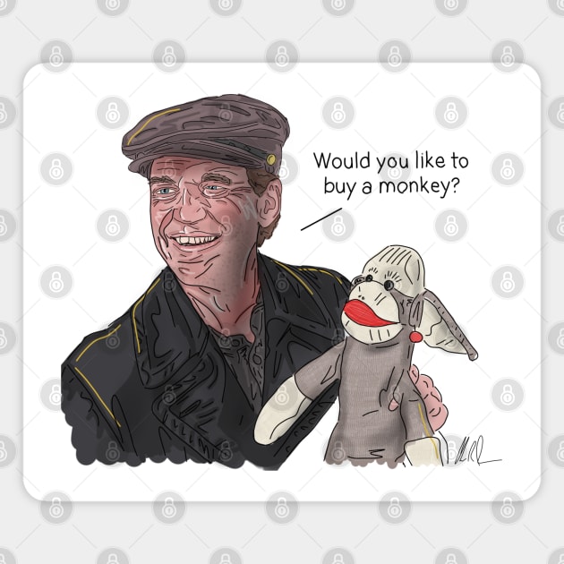 Cabin Boy: David Sells Monkeys Magnet by 51Deesigns
